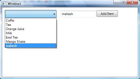 Combobox Example Wpf