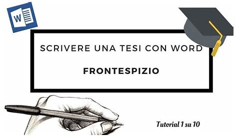 Frontespizio Tesi Word | spiegofacile