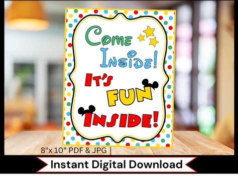 Come Inside Its Fun Inside Free Printable