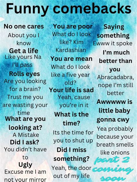 comebacks 1800s