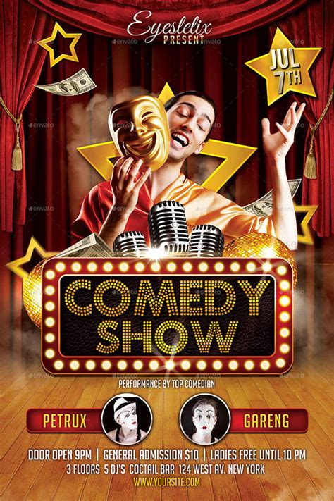 Comedy Show Flyer Template 2 Parking