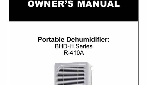Comfortaire BHD651D Parts Dehumidifiers