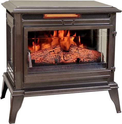 comfort smart jackson black infrared electric fireplace stove with remote control