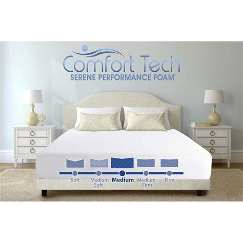 comfort tech 10 serene foam full mattress weight