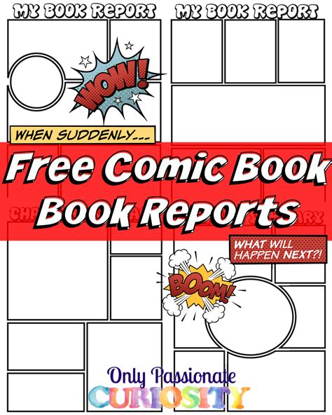 Comic Strip Book Report Template Only Passionate Curiosity