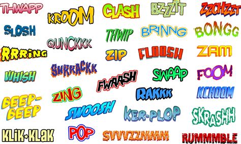 Comic Book Sound Effects List