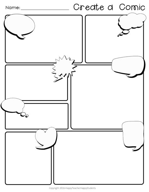 comic book story template