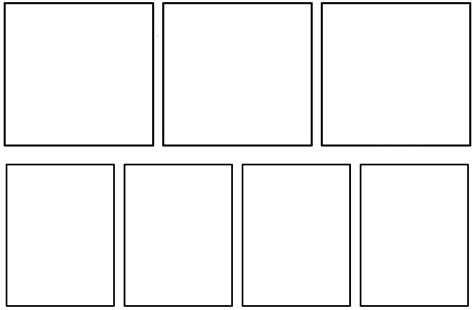 Comic Strip Printable Template Horizontal