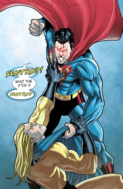 comic superman vs sentry