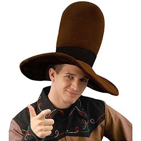 comically large cowboy hat