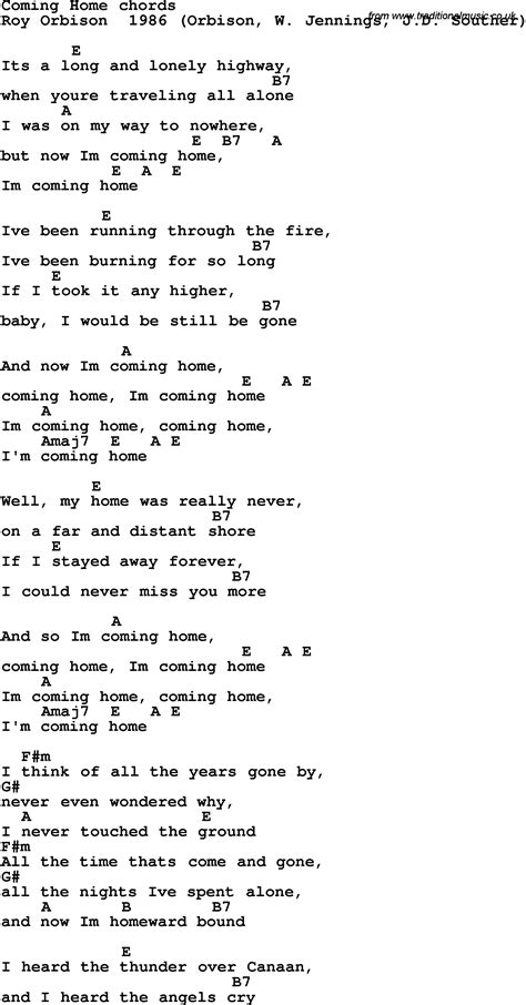 coming home chords and lyrics