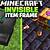 command to get invisible item frames in minecraft