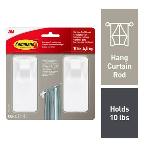 Command Curtain Rod Hooks Walmart