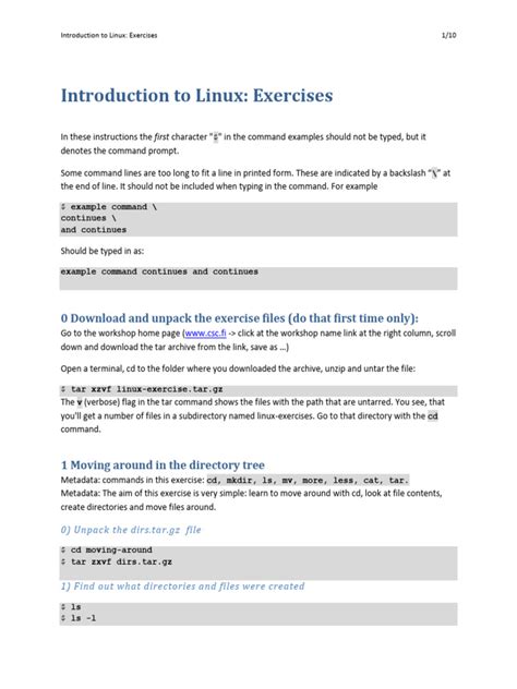 Command Line Exercises
