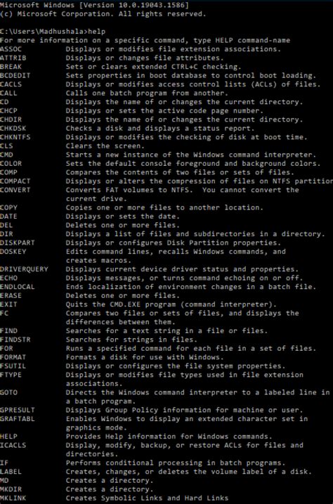command prompt windows 10 commands list pdf