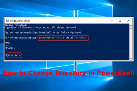 command to change directory in powershell
