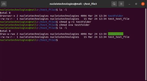 command to change directory permissions in linux