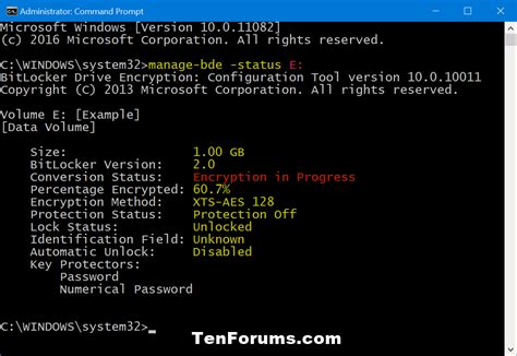 command to check bitlocker decryption status