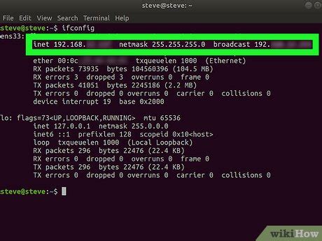 command to check ip address in unix