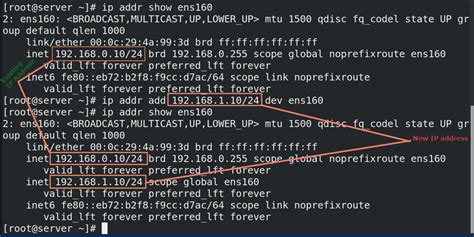 command to configure ip address in linux