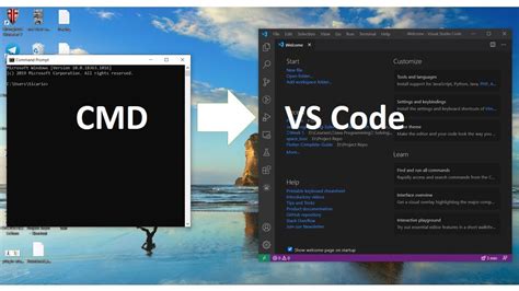command to open vs code from cmd