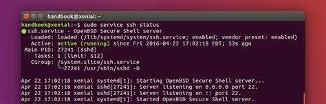 command to restart ssh service in ubuntu