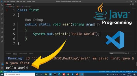 command to run java program in vscode terminal
