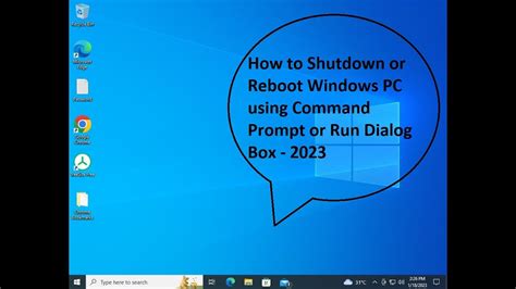 How to Shutdown or Reboot Windows PC using Command Prompt or Run Dialog Box 2023 YouTube