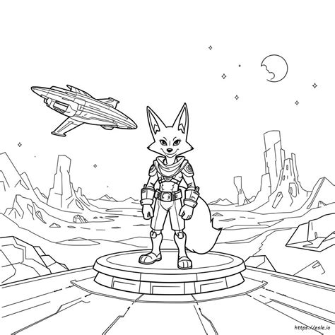 commander fox coloring pages printable template