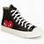 comme des garcons play converse high top canvas sneakers