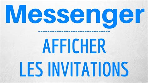 Comment voir les invitations par message sur Facebook Messenger