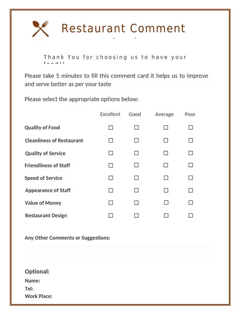 FREE 11+ Comment Card Templates in AI MS Word Pages PSD
