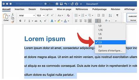 Word : comment réduire l'espace entre les lignes - Tutoriel Word