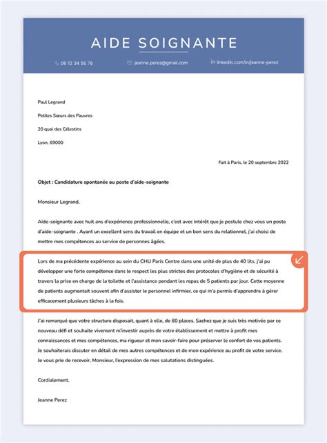 Lettre de motivation candidature interne aide soignante laboitecv.fr