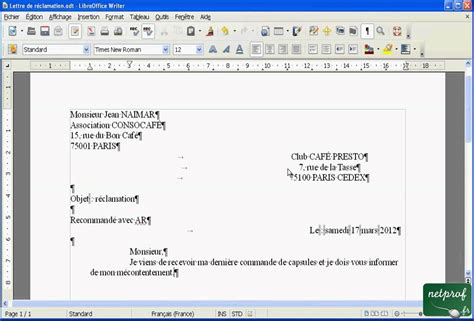 Word rédiger une lettre administrative DB FORMATION