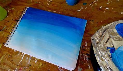 Le bleu du ciel 2 | Cours de peinture, Cours de peinture acrylique