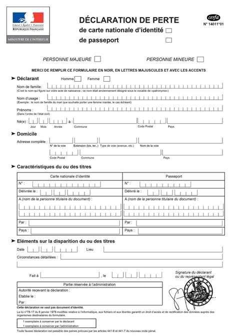 DECLARATION DE PERTE CNI par VESQUEPA Fichier PDF