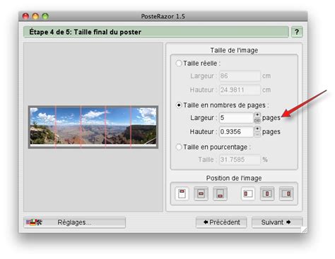 comment imprimer une grande image en plusieurs feuilles a4 mac
