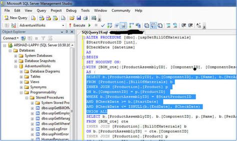 comment shortcut in sql server management studio