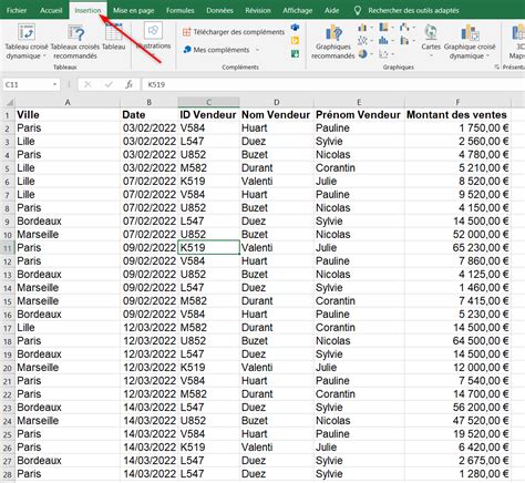 Comment organiser les champs d