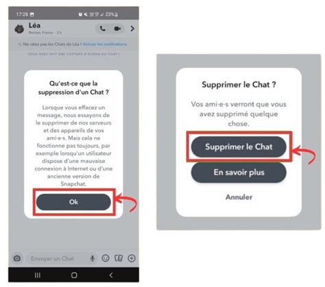 Comment supprimer une conversation sur Snapchat