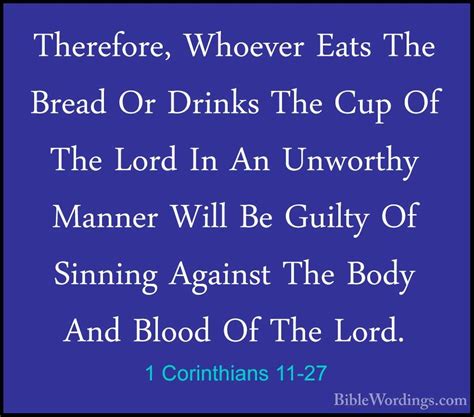commentary on 1 corinthians 11:27