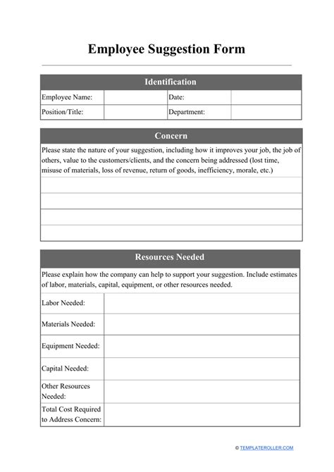 comments and suggestions form template