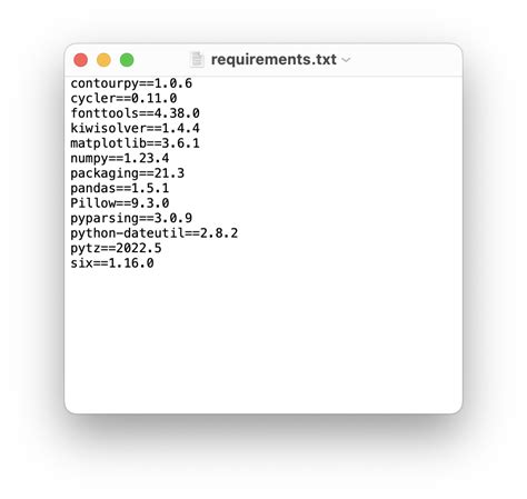 comments in python requirements.txt