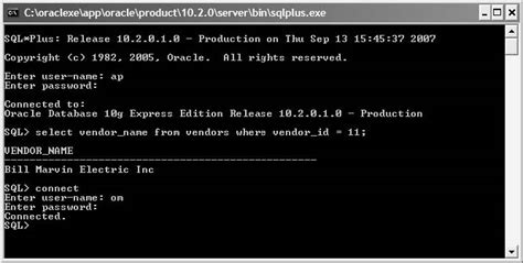 comments in sqlplus
