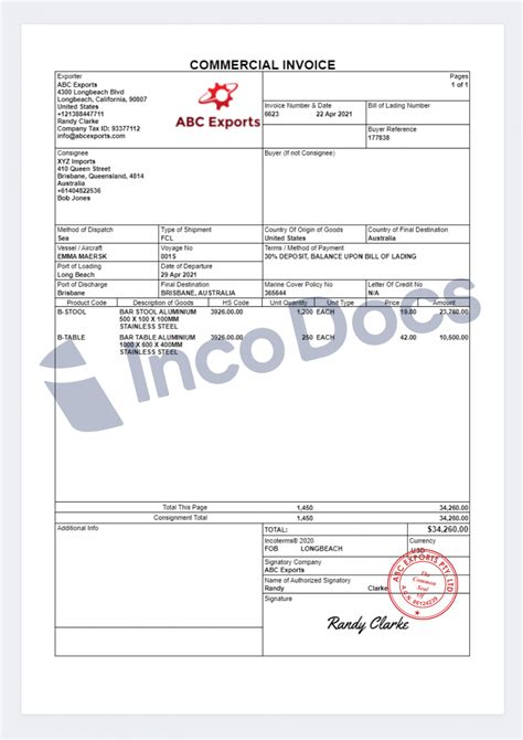 Commercial Document Example Philippines