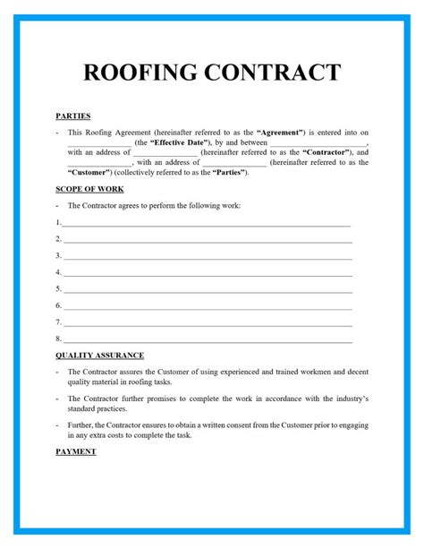 FREE 7+ Commercial Roofing Contract Templates in PDF MS Word Google