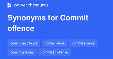 commit an offence synonym