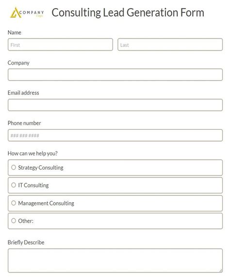 commitment to lead generation form template