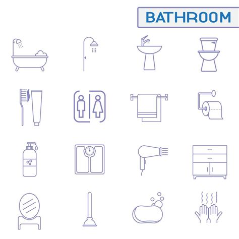 Common Bathroom Icons